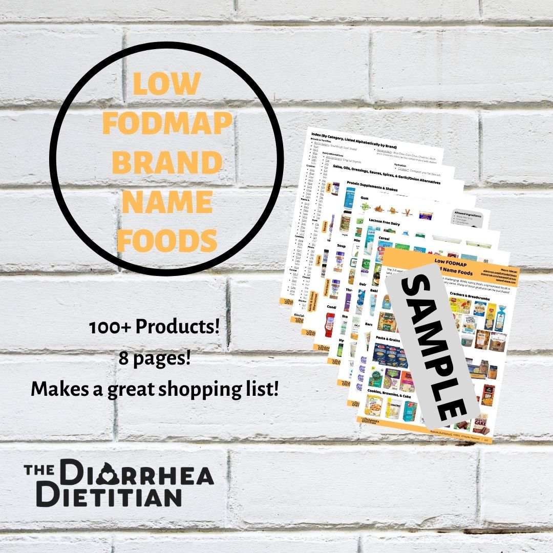 Low FODMAP Brand Name Food Guide