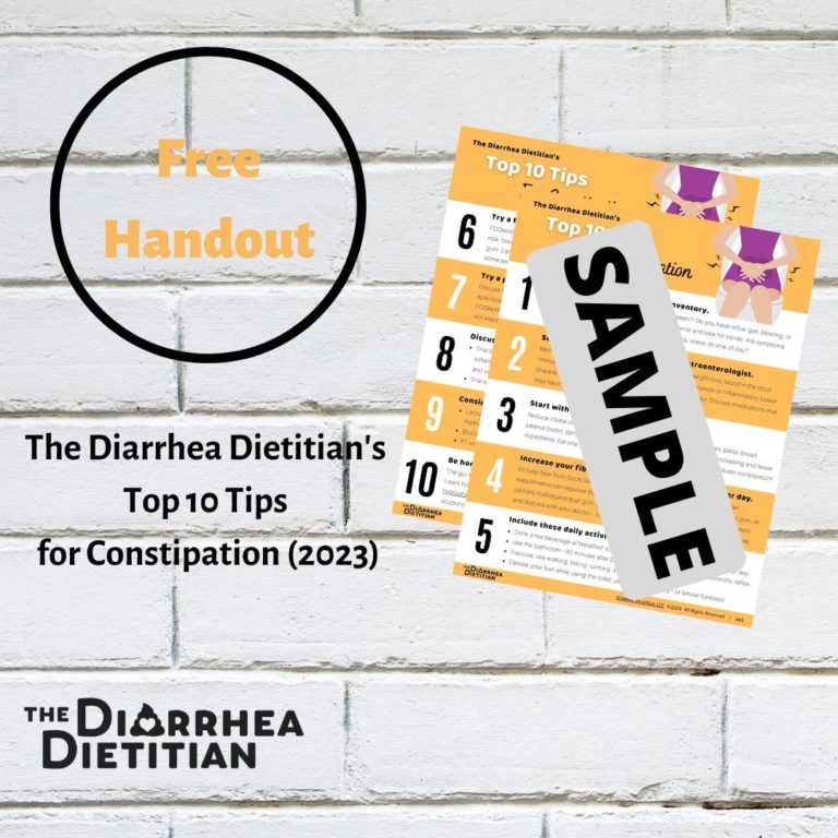 The Diarrhea Dietitian’s Top 10 Tips for Constipation (Free!)