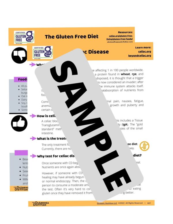 Celiac Disease 101 Handout